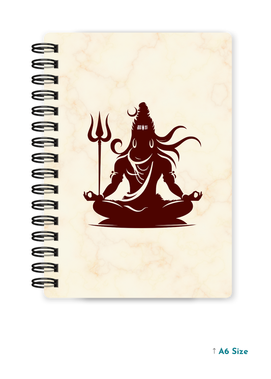 SHIV JI (4) cover page - A5 / A6 Size Wiro Notebook