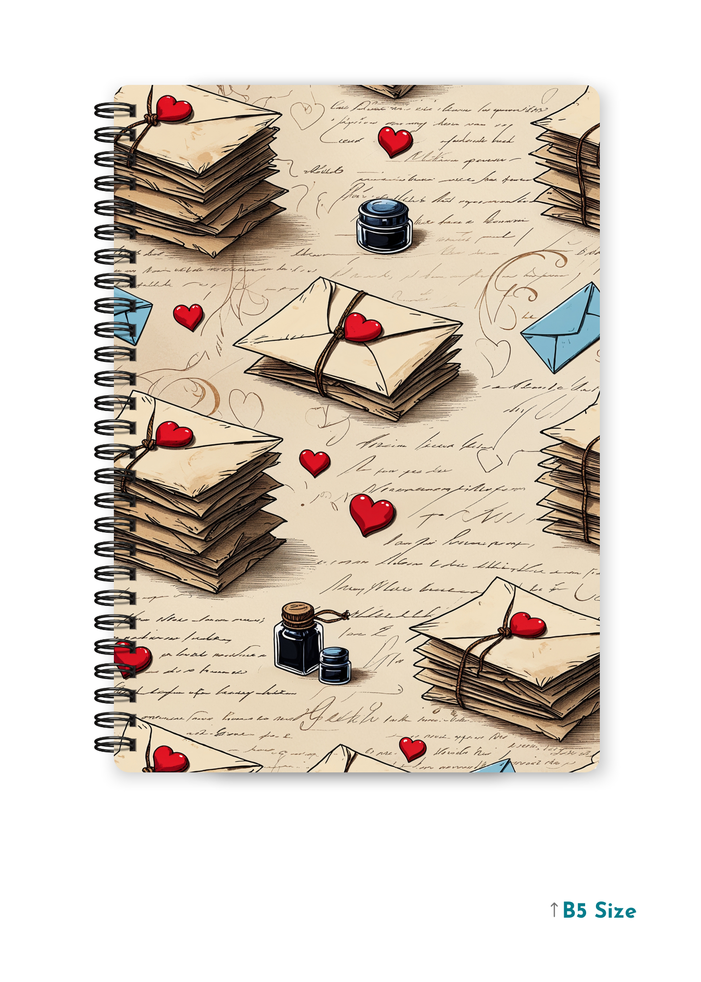 SCARLET LETTERS cover page - A4 / B5 Size Wiro Notebook