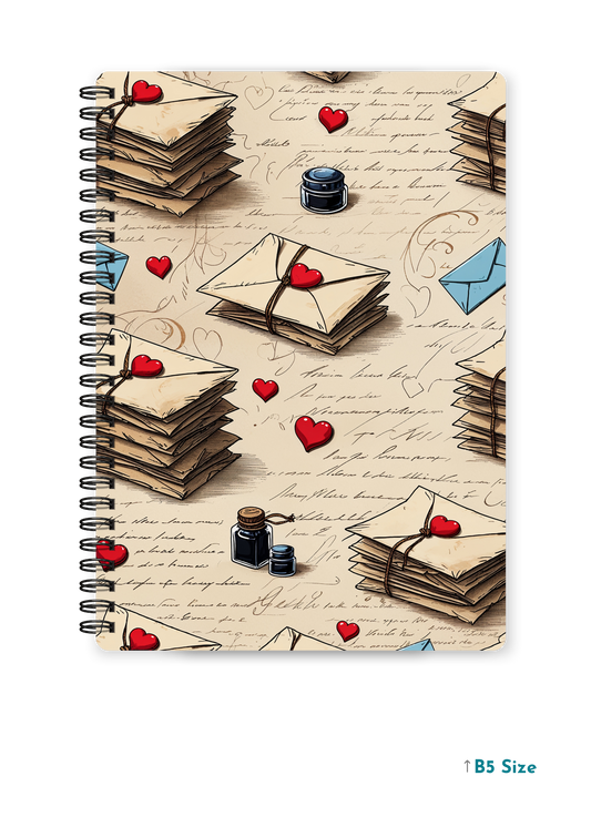 SCARLET LETTERS cover page - A4 / B5 Size Wiro Notebook