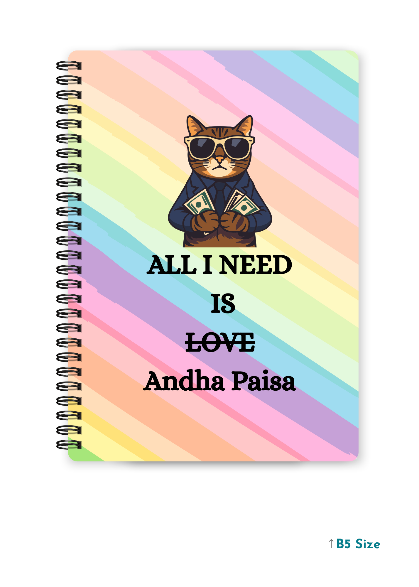 ALL I NEED IS cover page - A4 / B5 Size Wiro Notebook