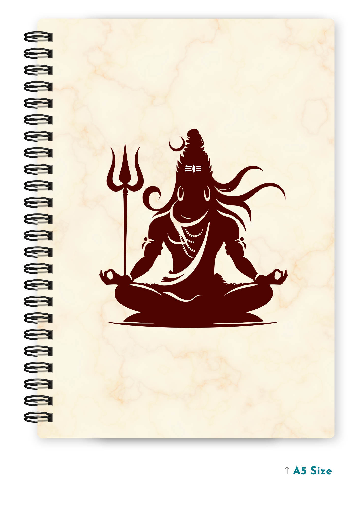 SHIV JI (4) cover page - A5 / A6 Size Wiro Notebook