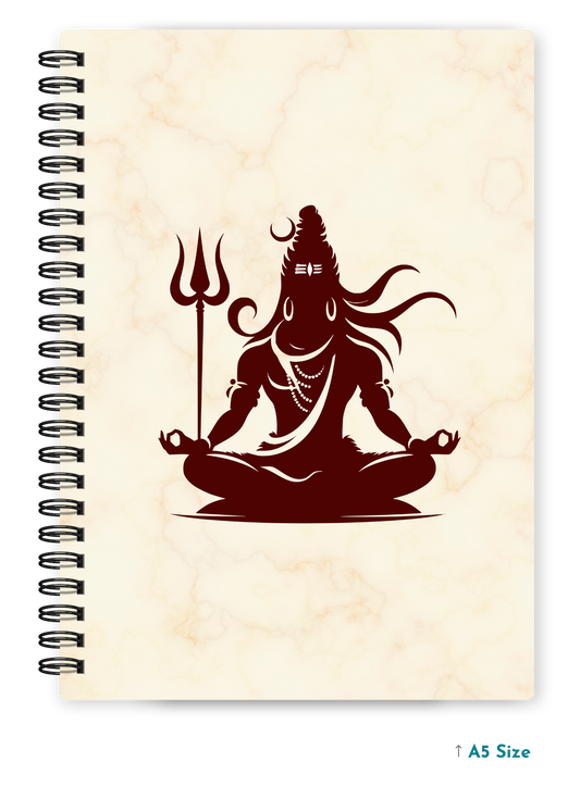 SHIV JI (4) cover page - A5 / A6 Size Wiro Notebook