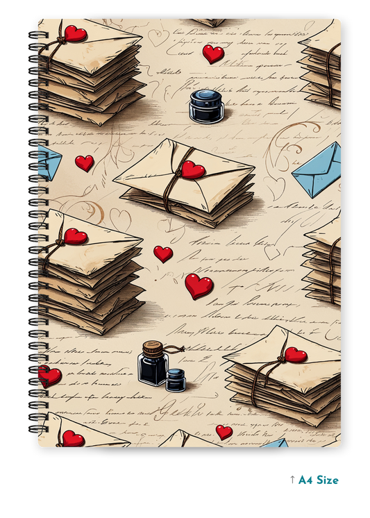 SCARLET LETTERS cover page - A4 / B5 Size Wiro Notebook