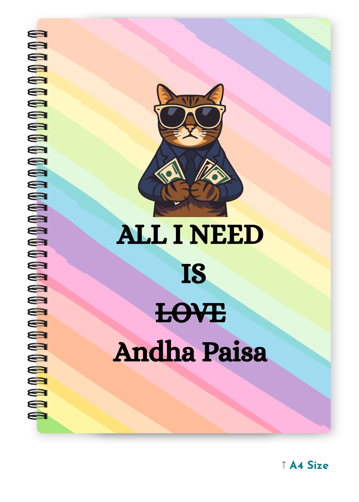 ALL I NEED IS cover page - A4 / B5 Size Wiro Notebook