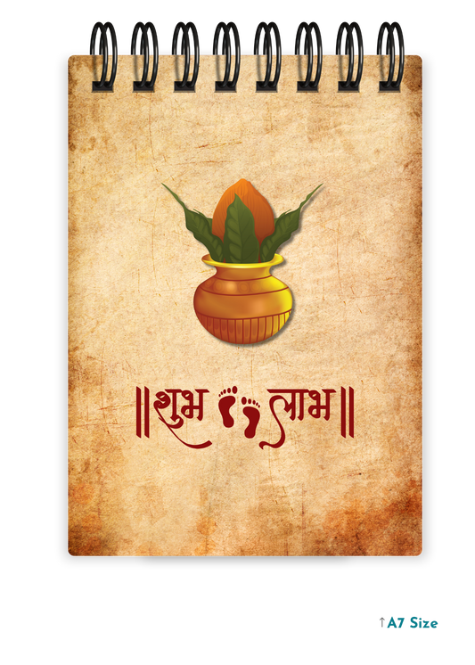 SHUBH LAABH cover page - A7 Size Pocket Notepad