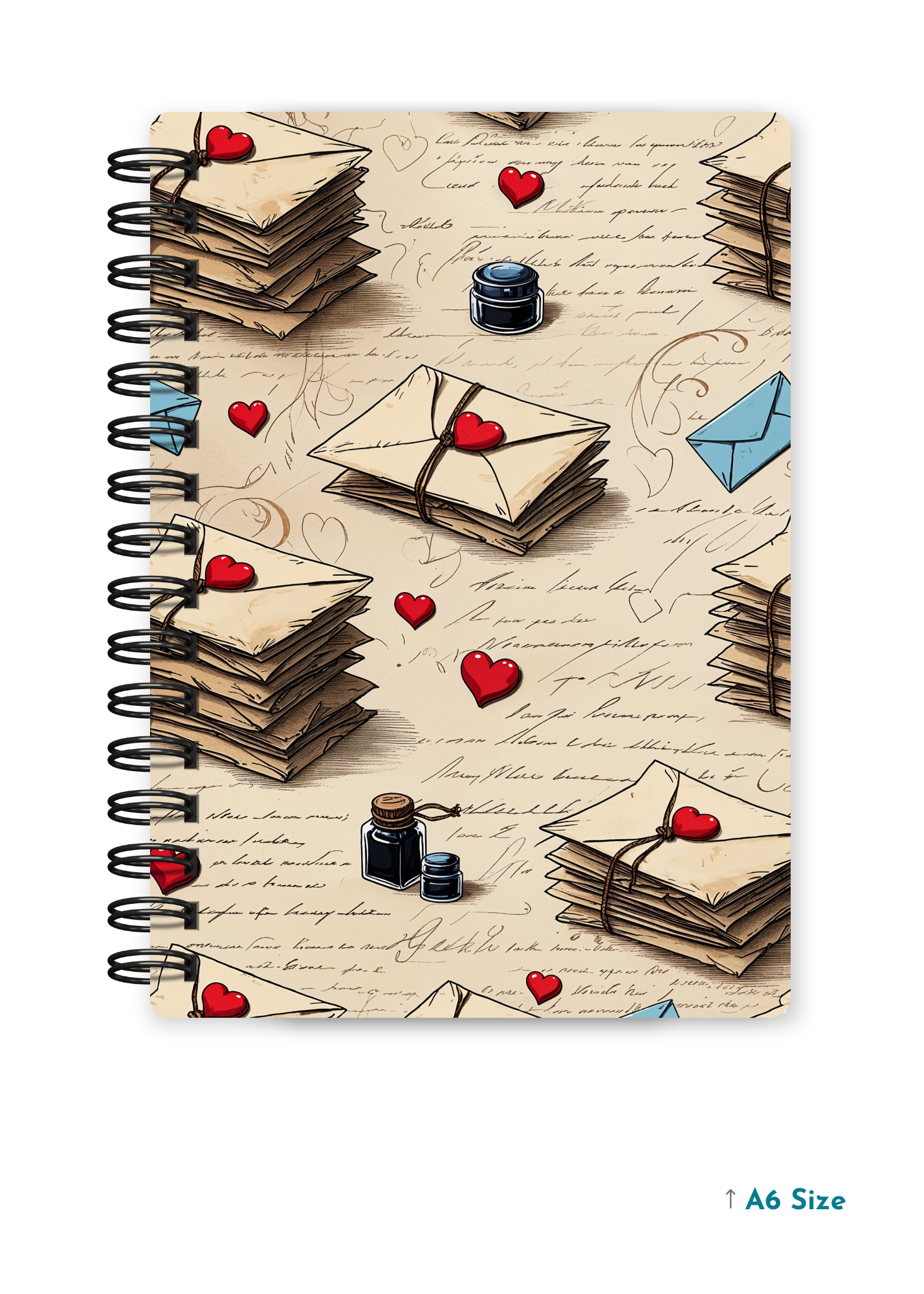 SCARLET LETTERS cover page - A5 / A6 Size Wiro Notebook