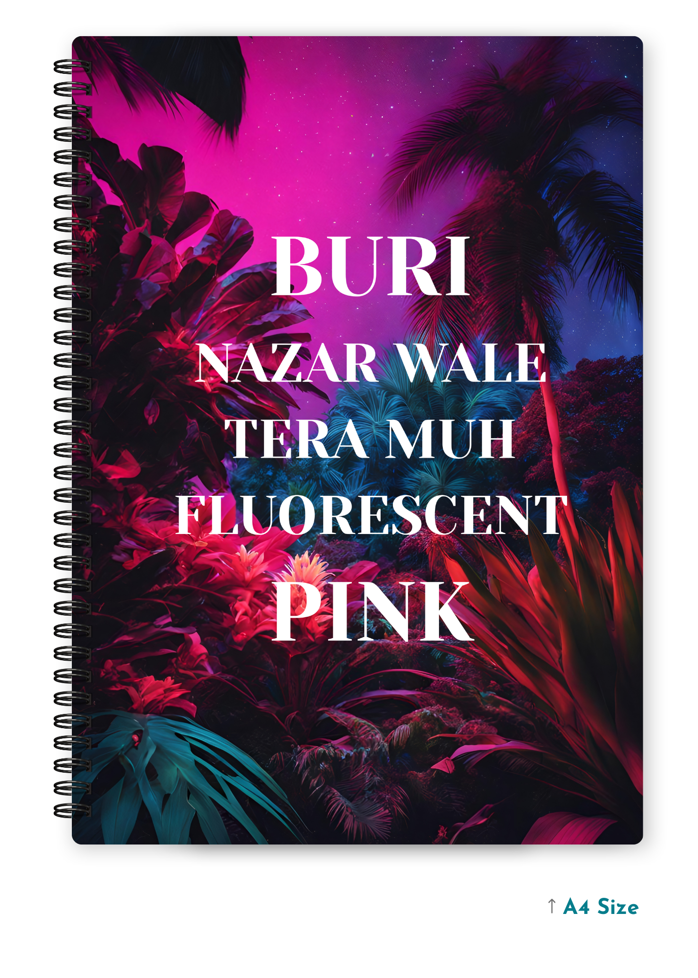 BURI NAZAR WALE cover page - A4 / B5 Size Wiro Notebook