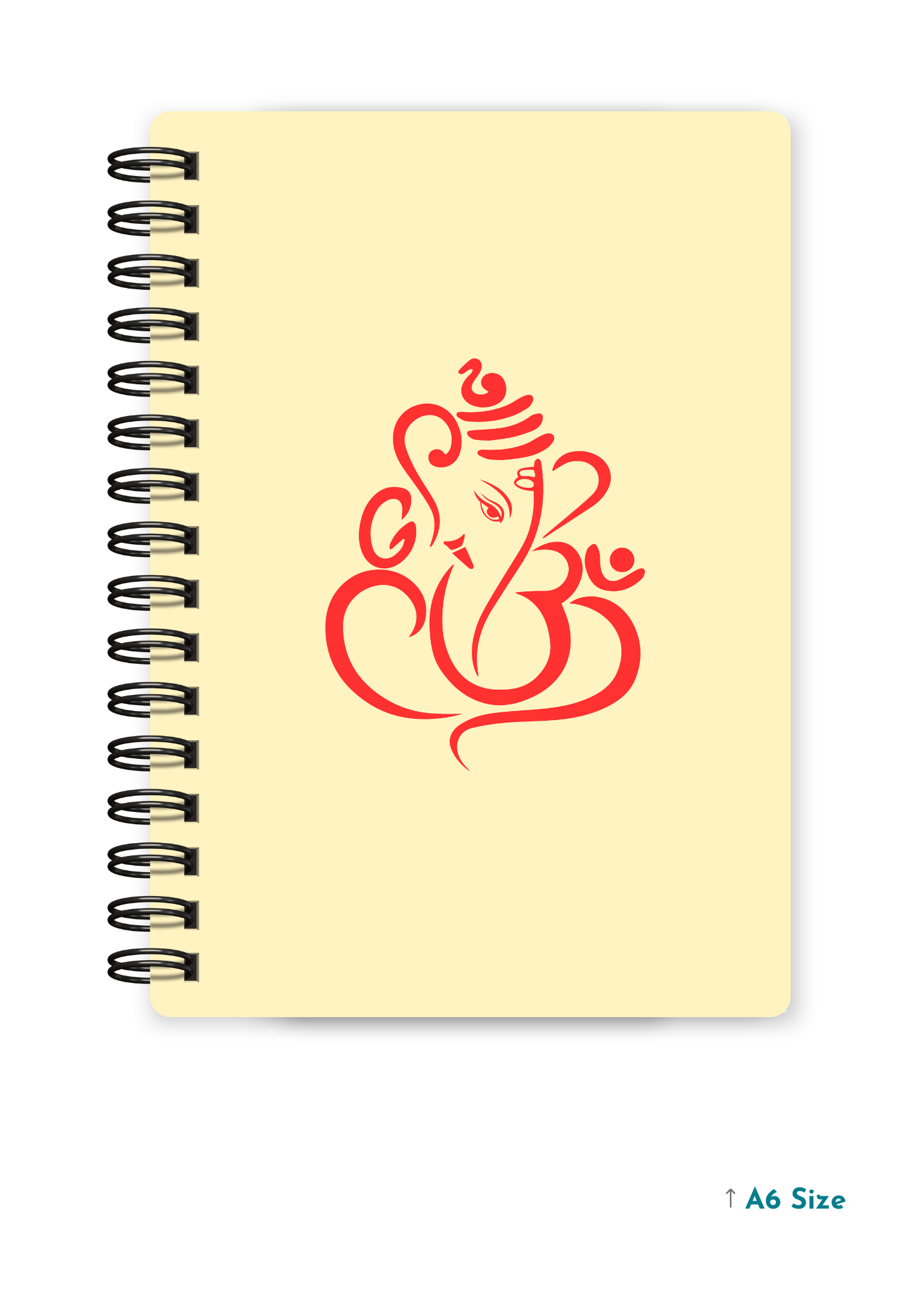 GANESH JI (2) cover page - A5 / A6 Size Wiro Notebook