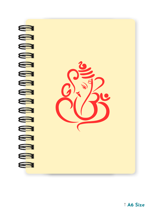 GANESH JI (2) cover page - A5 / A6 Size Wiro Notebook