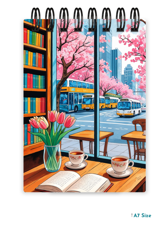 CAFÉ HEAVEN cover page - A7 Size Pocket Notepad