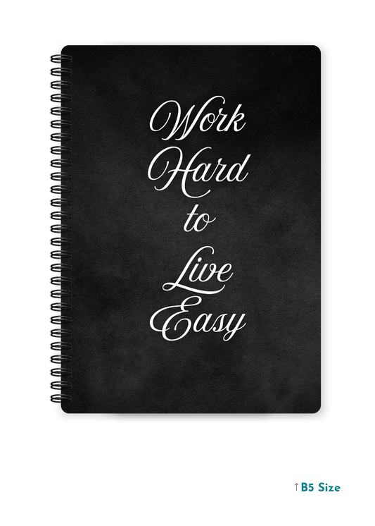 WORK HARD cover page - A4 / B5 Size Wiro Notebook