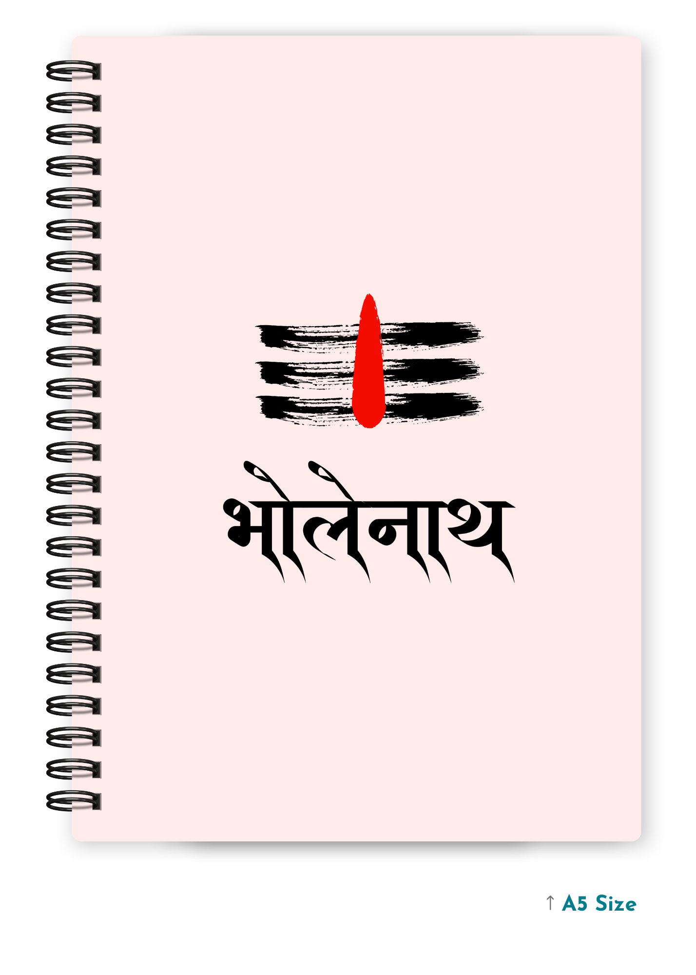 BHOLENATH cover page - A5 / A6 Size Wiro Notebook