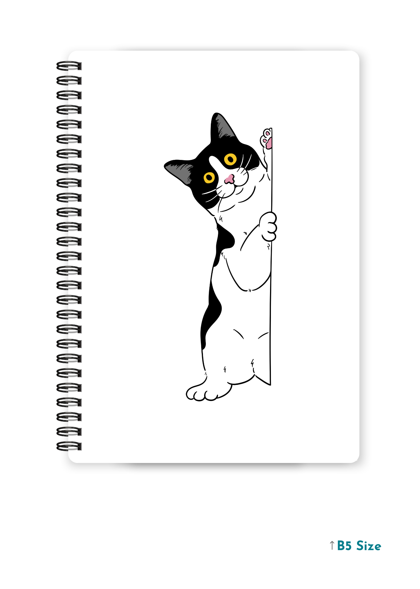 PEEPING CAT cover page - A4 / B5 Size Wiro Notebook
