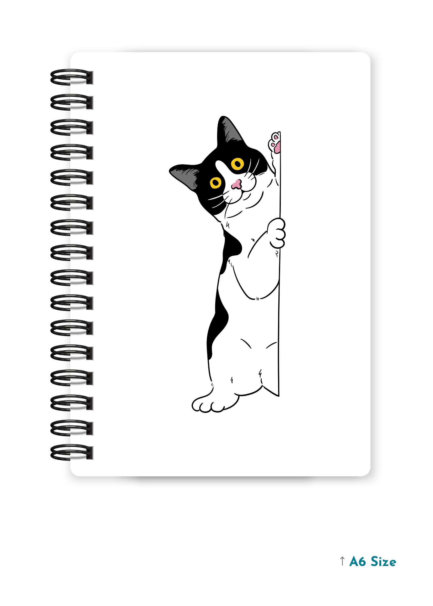 PEEPING CAT cover page - A5 / A6 Size Wiro Notebook