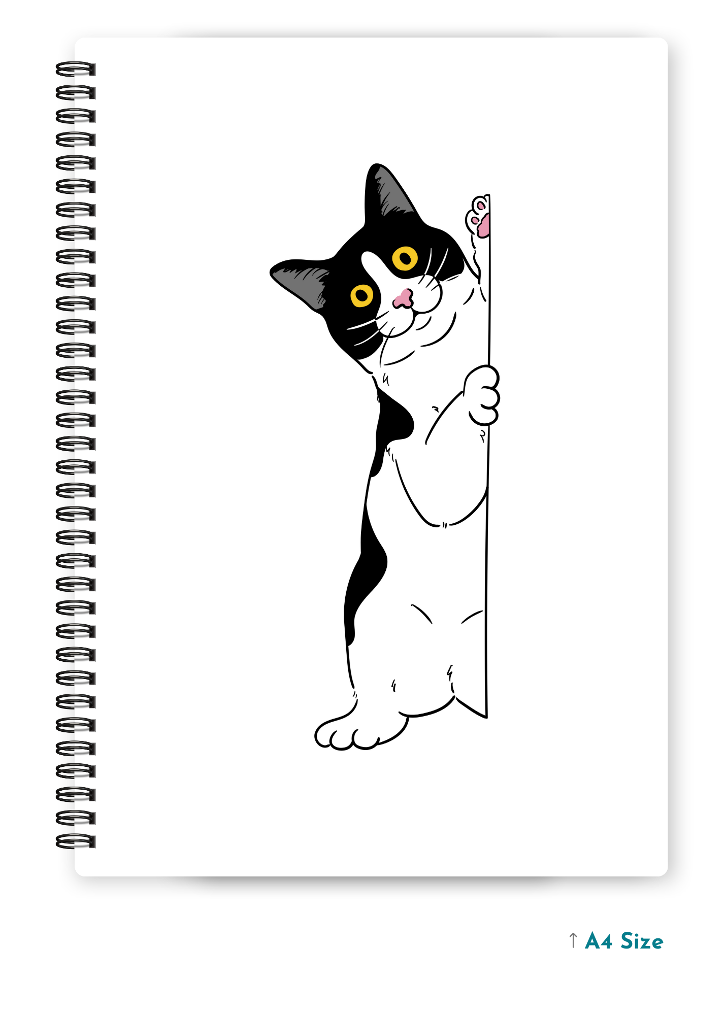 PEEPING CAT cover page - A4 / B5 Size Wiro Notebook