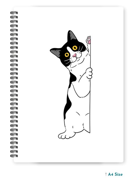 PEEPING CAT cover page - A4 / B5 Size Wiro Notebook