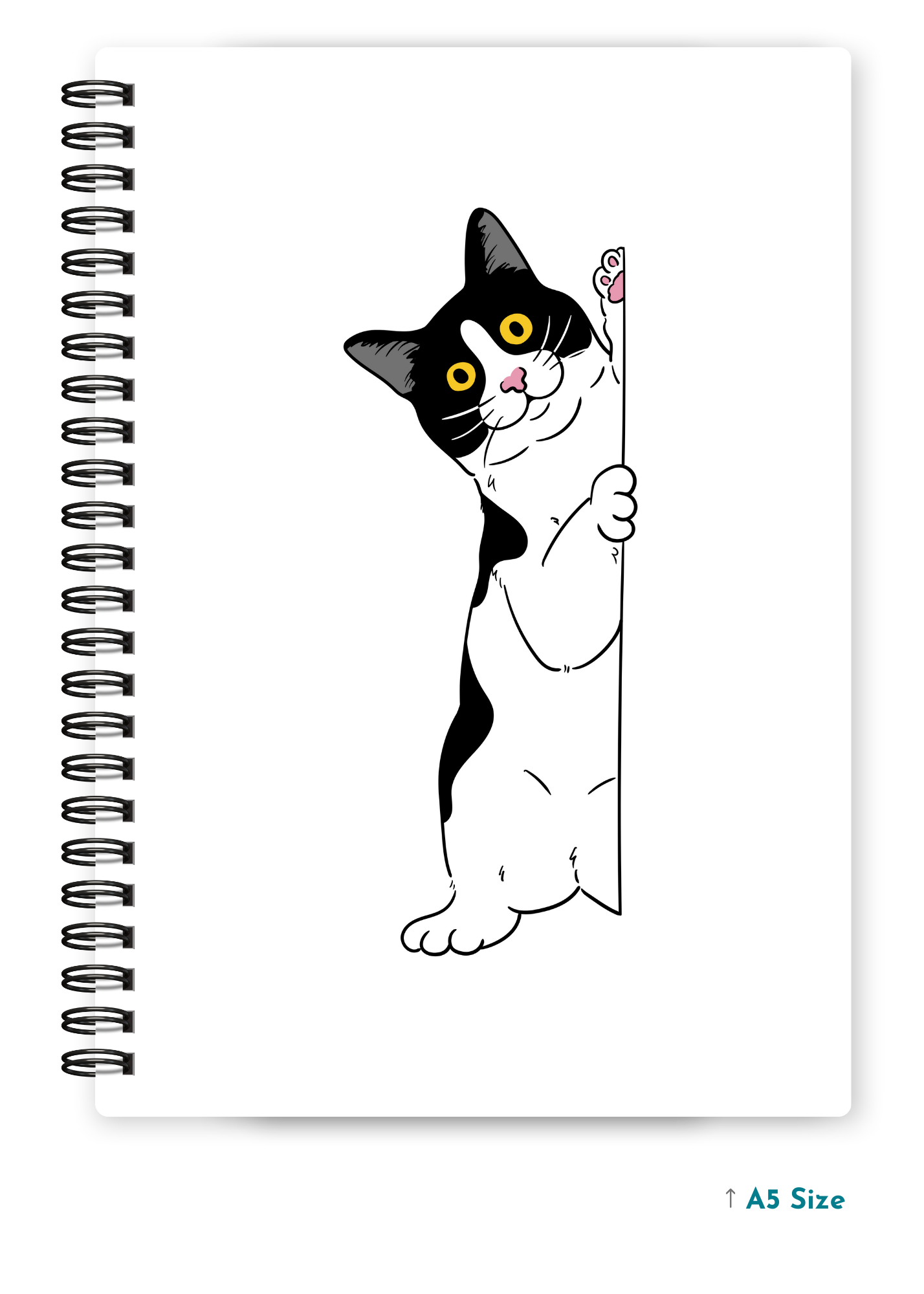 PEEPING CAT cover page - A5 / A6 Size Wiro Notebook