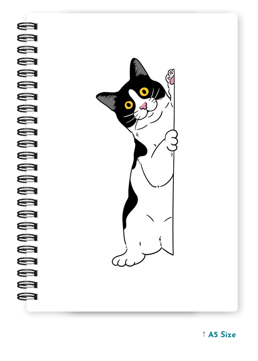 PEEPING CAT cover page - A5 / A6 Size Wiro Notebook