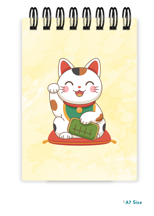 COME COME CAT cover page - A7 Size Pocket Notepad