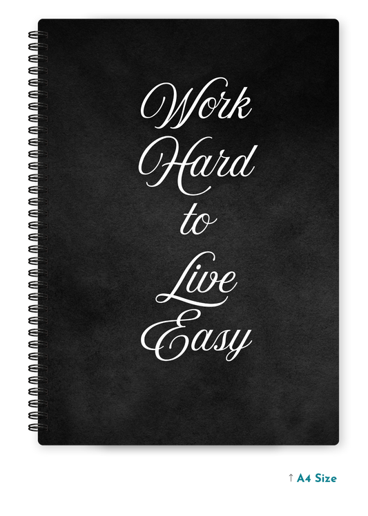 WORK HARD cover page - A4 / B5 Size Wiro Notebook
