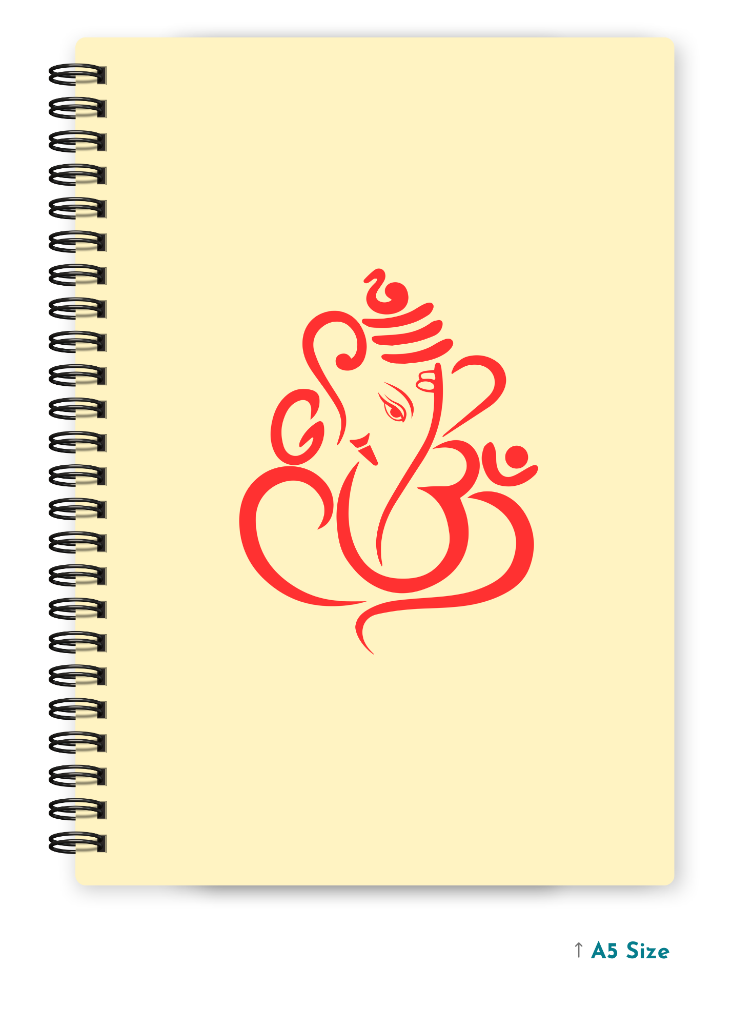 GANESH JI (2) cover page - A5 / A6 Size Wiro Notebook