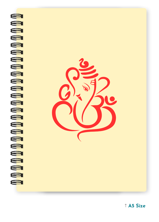 GANESH JI (2) cover page - A5 / A6 Size Wiro Notebook