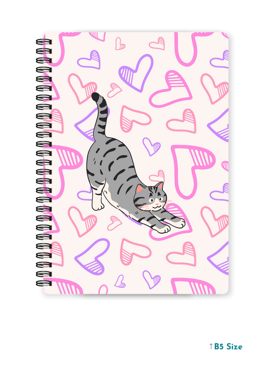 YOGA CAT cover page - A4 / B5 Size Wiro Notebook