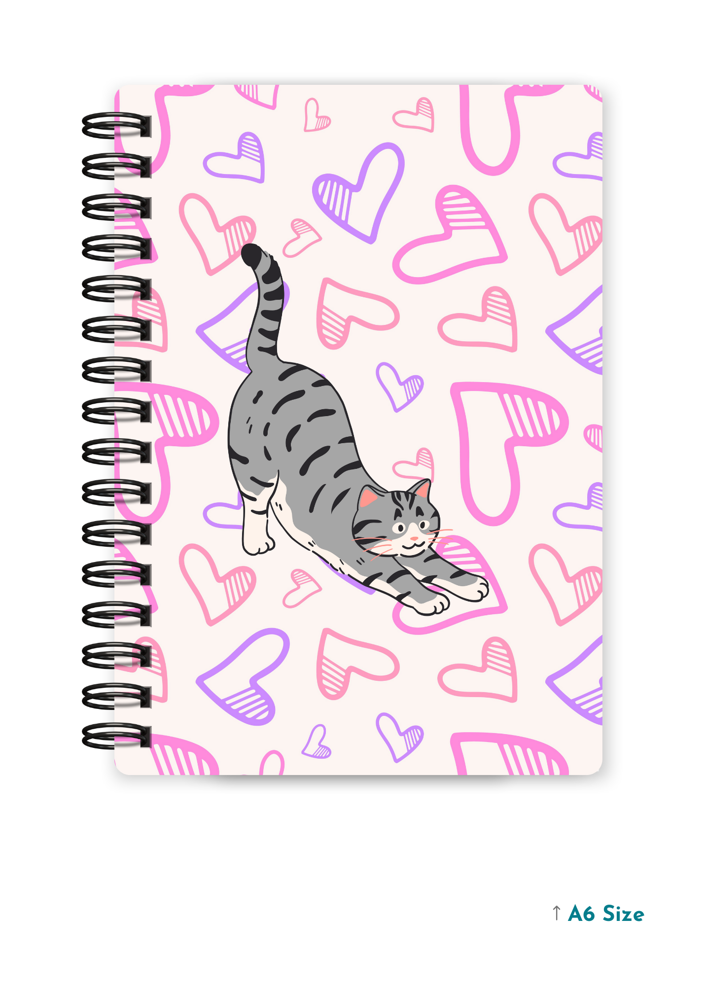 YOGA CAT cover page - A5 / A6 Size Wiro Notebook