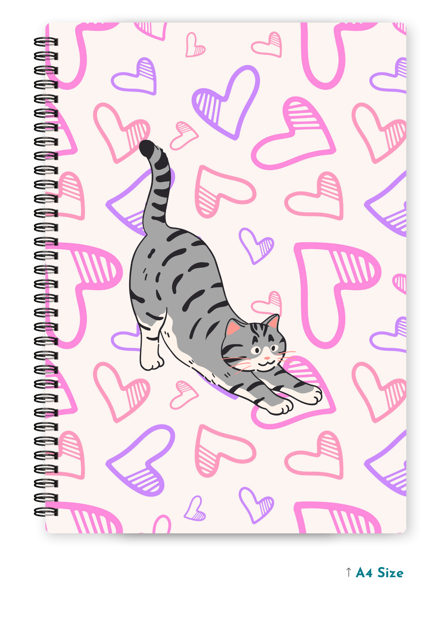 YOGA CAT cover page - A4 / B5 Size Wiro Notebook
