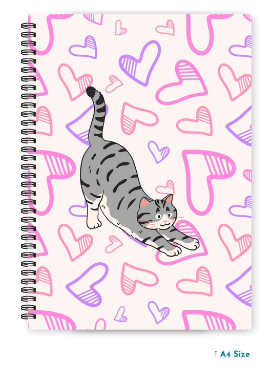 YOGA CAT cover page - A4 / B5 Size Wiro Notebook