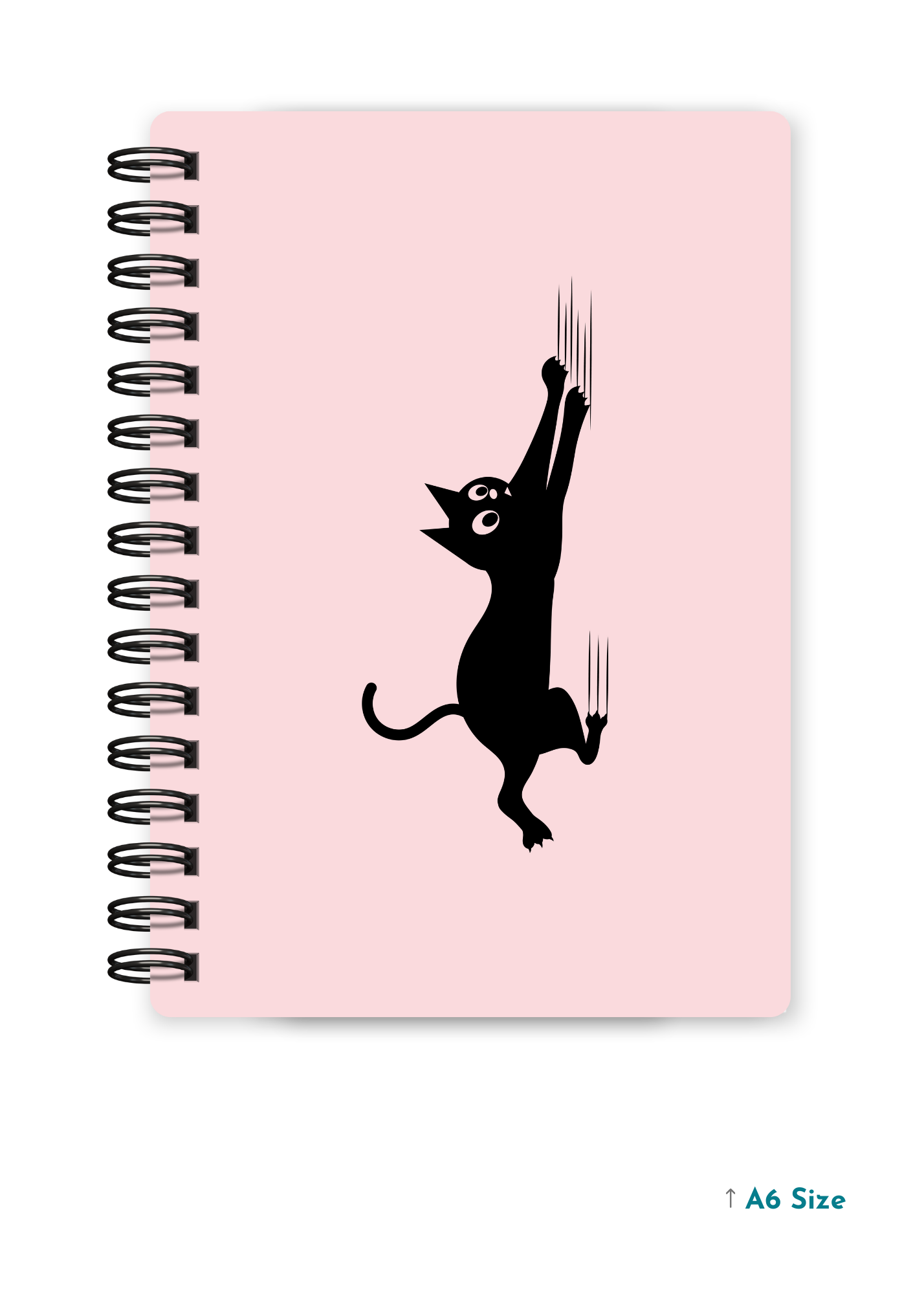 FALLING CAT cover page - A5 / A6 Size Wiro Notebook