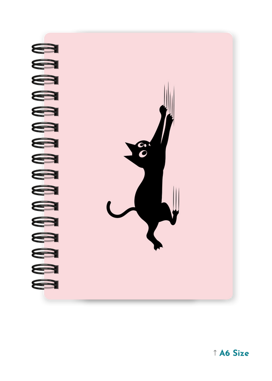 FALLING CAT cover page - A5 / A6 Size Wiro Notebook