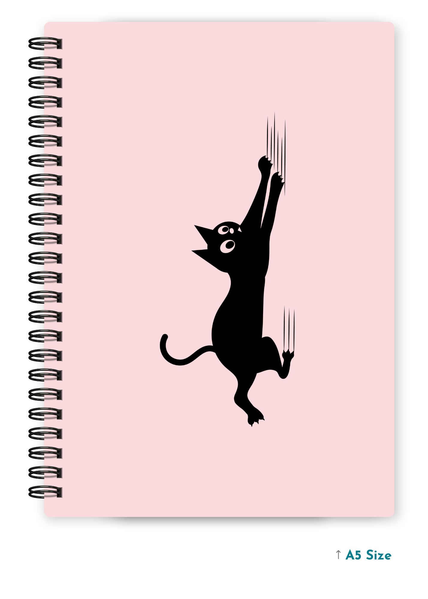 FALLING CAT cover page - A5 / A6 Size Wiro Notebook