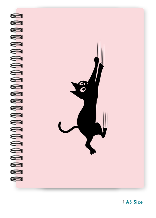 FALLING CAT cover page - A5 / A6 Size Wiro Notebook
