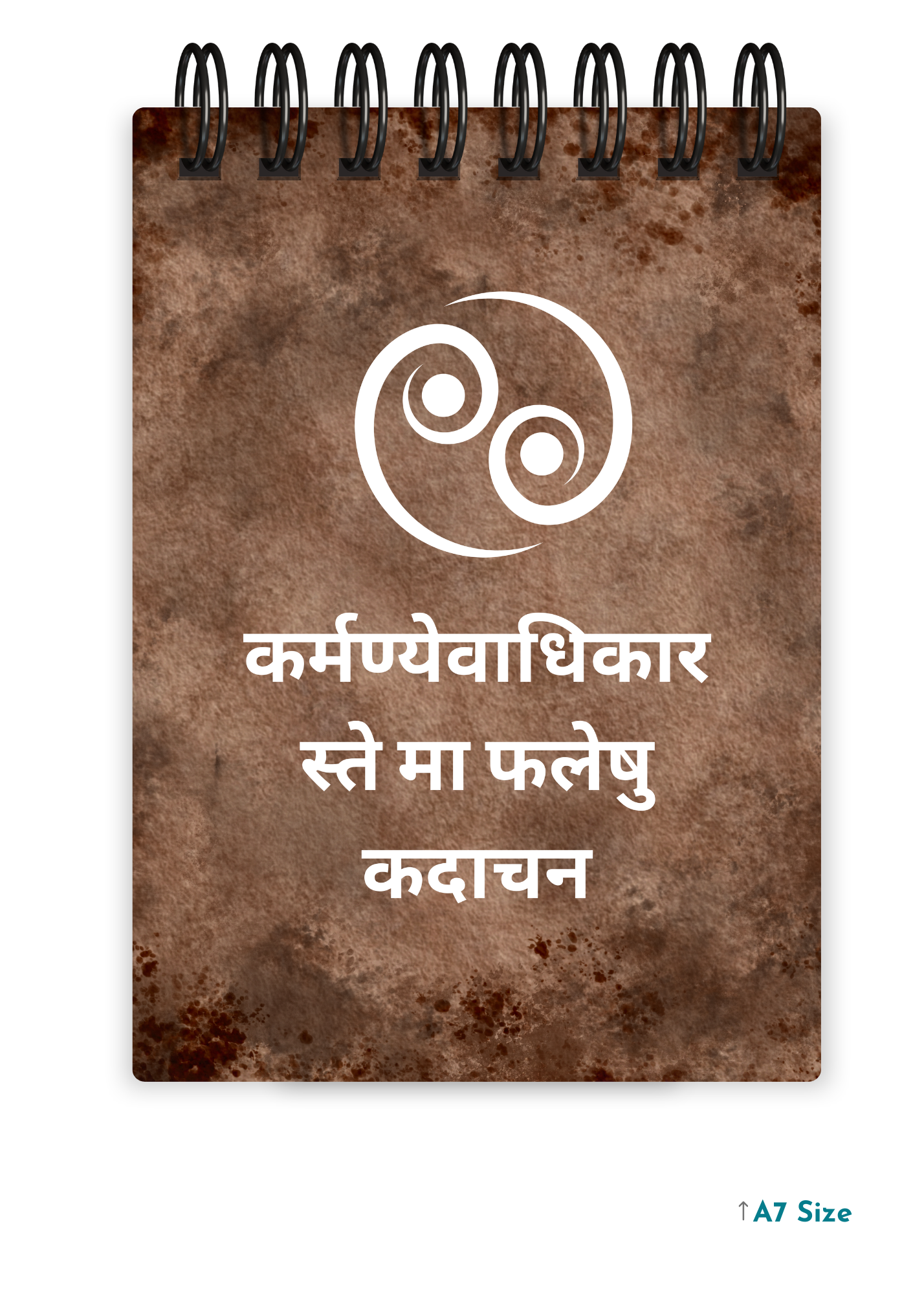 KARMANYE VADHIKARASTE MA PHALESHU KADACHANA cover page - A7 Size Pocket Notepad