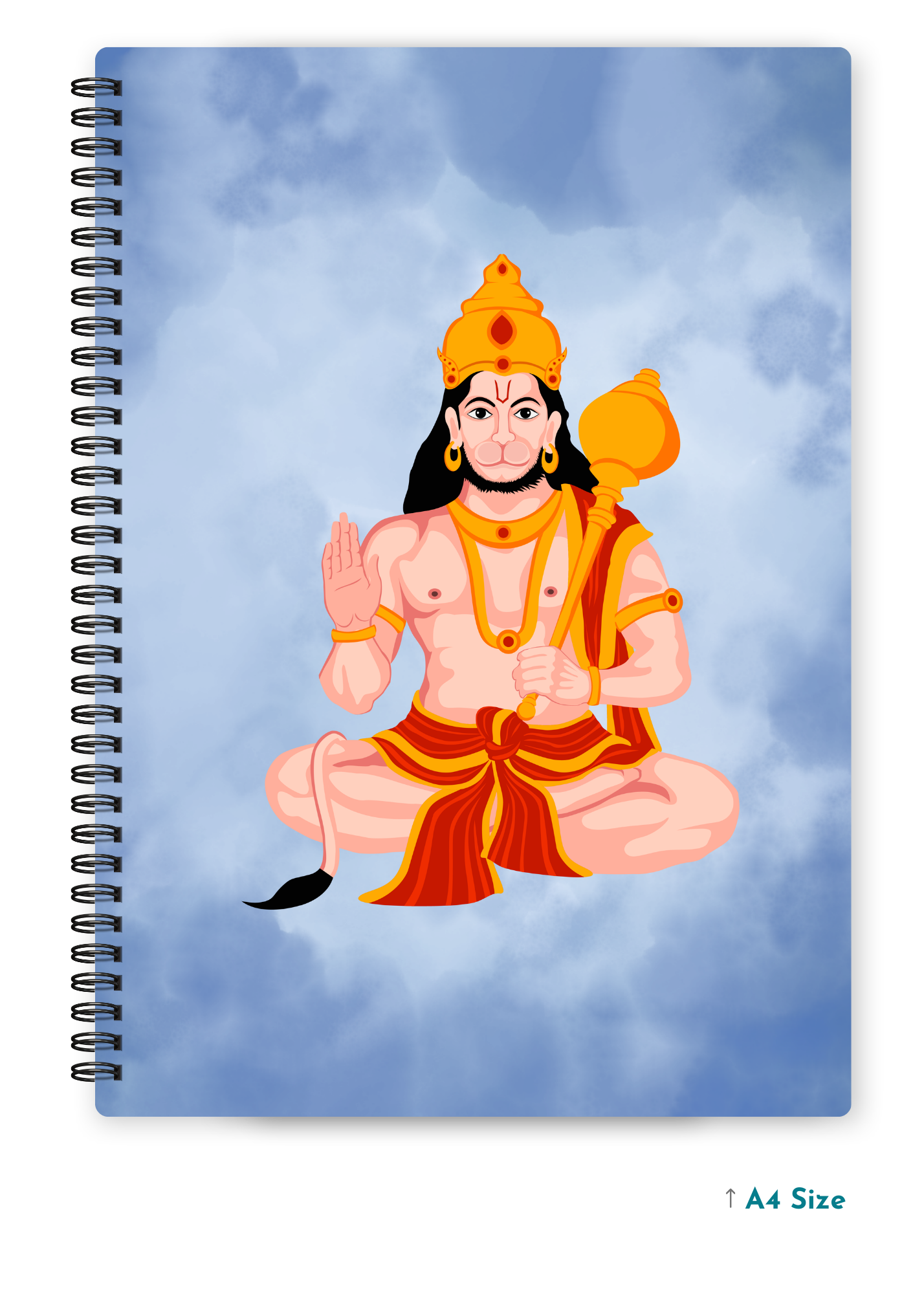 HANUMAN JI (2) cover page - A4 / B5 Size Wiro Notebook
