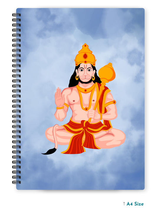 HANUMAN JI (2) cover page - A4 / B5 Size Wiro Notebook