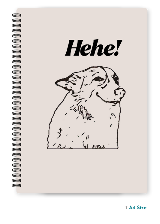 HEHE cover page - A4 / B5 Size Wiro Notebook