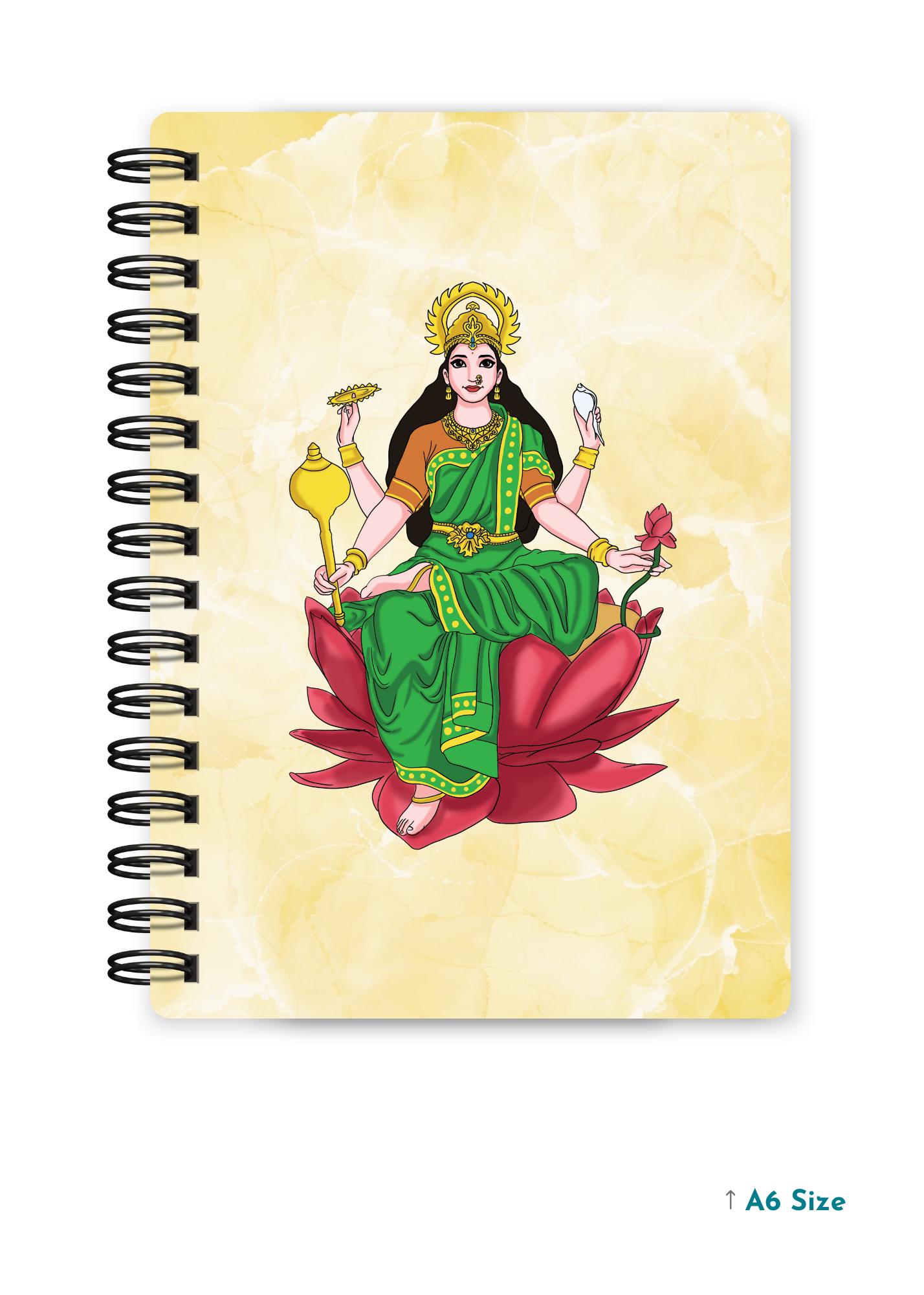 MAA LAXMI (2) cover page - A5 / A6 Size Wiro Notebook