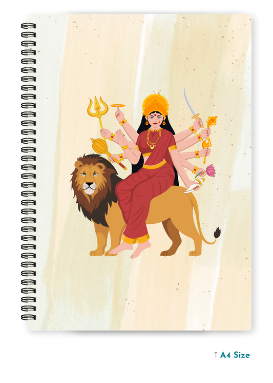 MAA DURGA (2) cover page - A4 / B5 Size Wiro Notebook