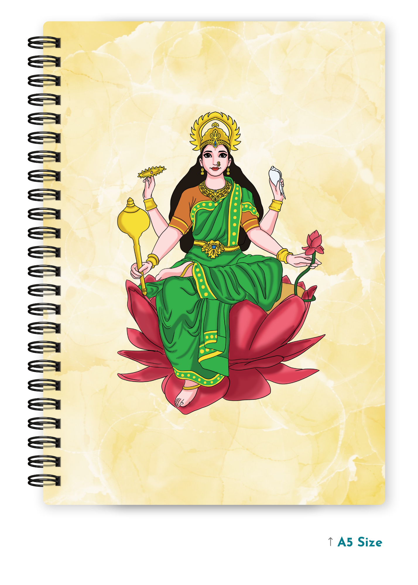 MAA LAXMI (2) cover page - A5 / A6 Size Wiro Notebook