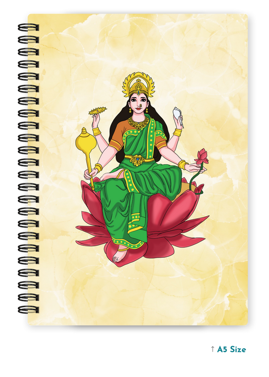 MAA LAXMI (2) cover page - A5 / A6 Size Wiro Notebook