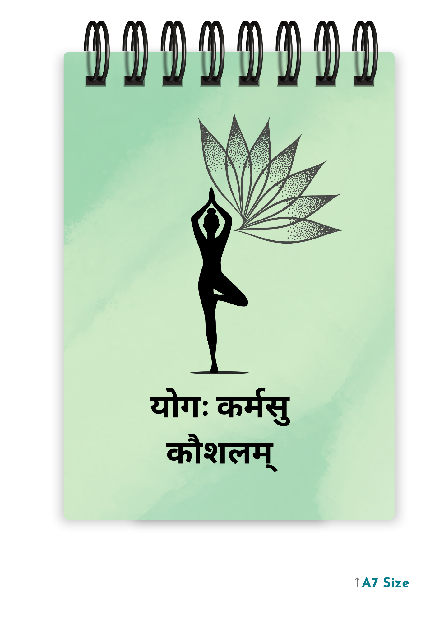 YOGAH KARMASU KAUSHALAM cover page - A7 Size Pocket Notepad