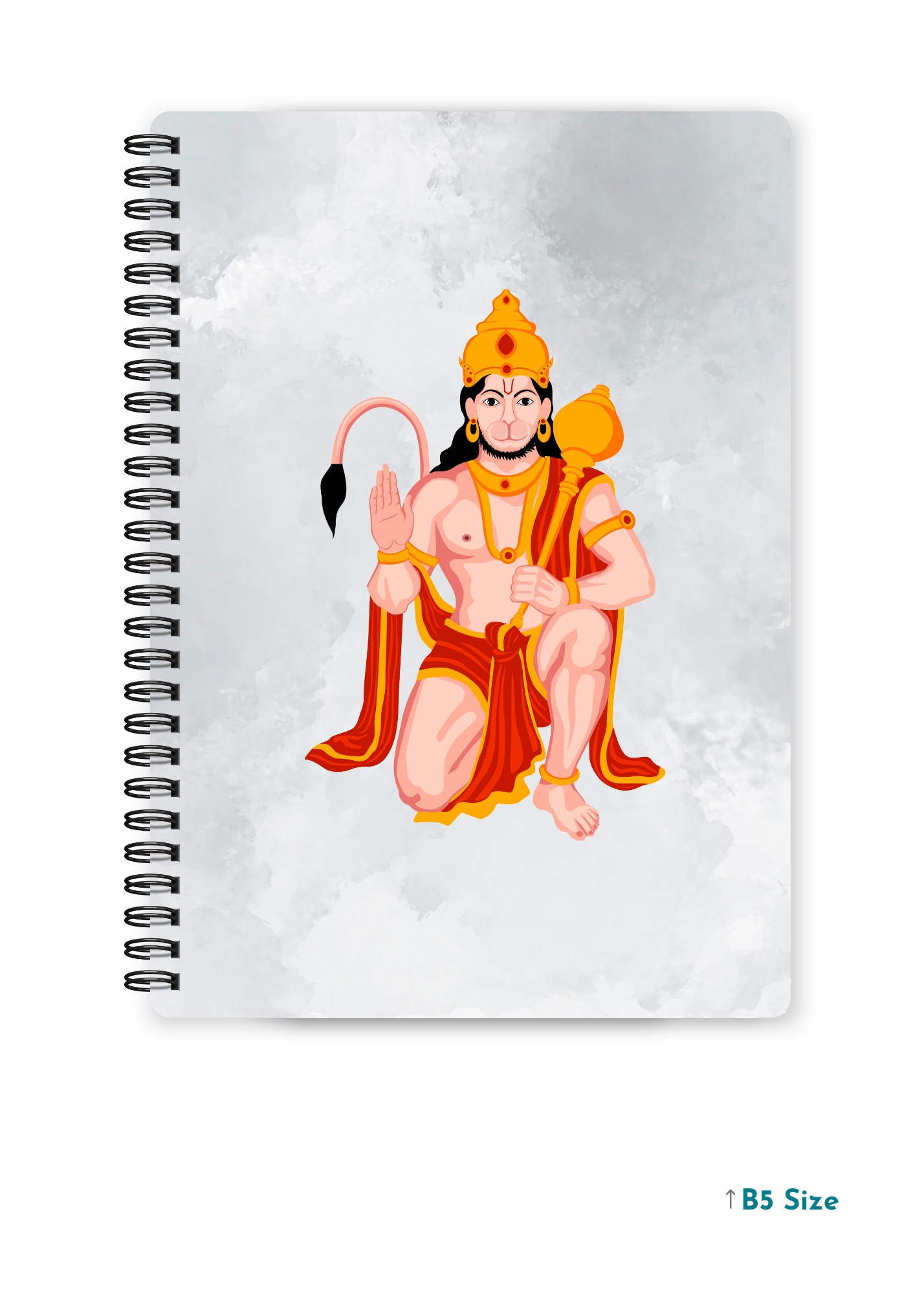 HANUMAN JI (3) cover page - A4 / B5 Size Wiro Notebook