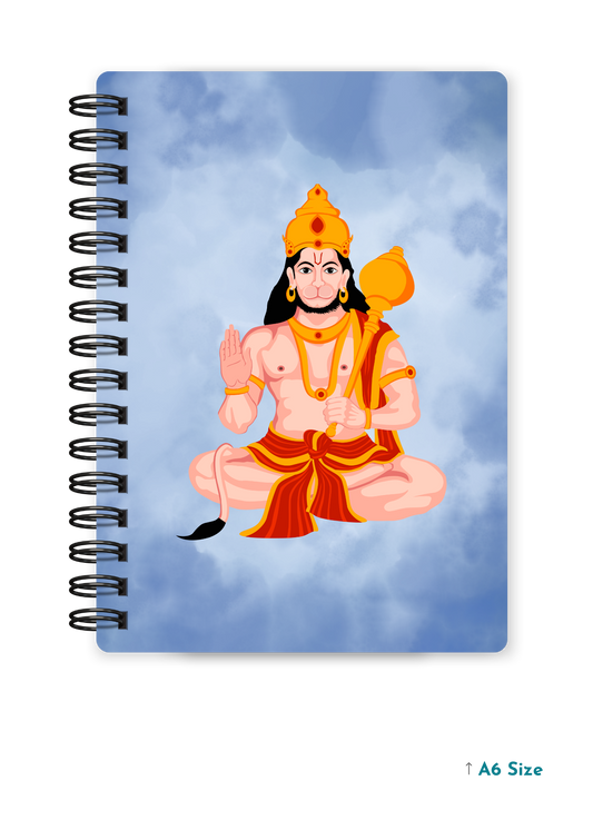 HANUMAN JI (2) cover page - A5 / A6 Size Wiro Notebook