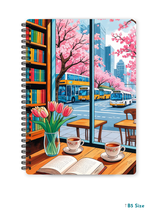 CAFÉ HEAVEN cover page - A4 / B5 Size Wiro Notebook