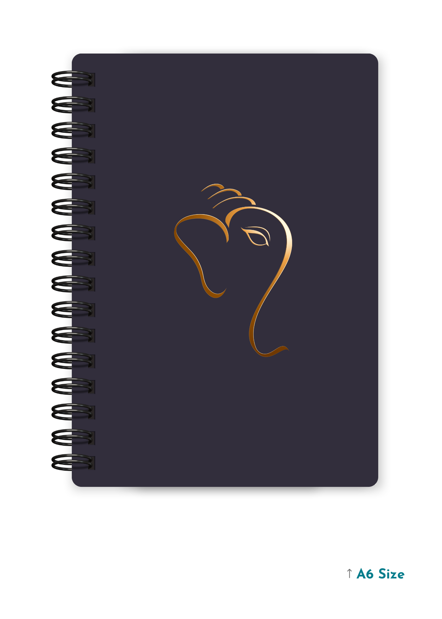 GANESH JI (3) cover page - A5 / A6 Size Wiro Notebook