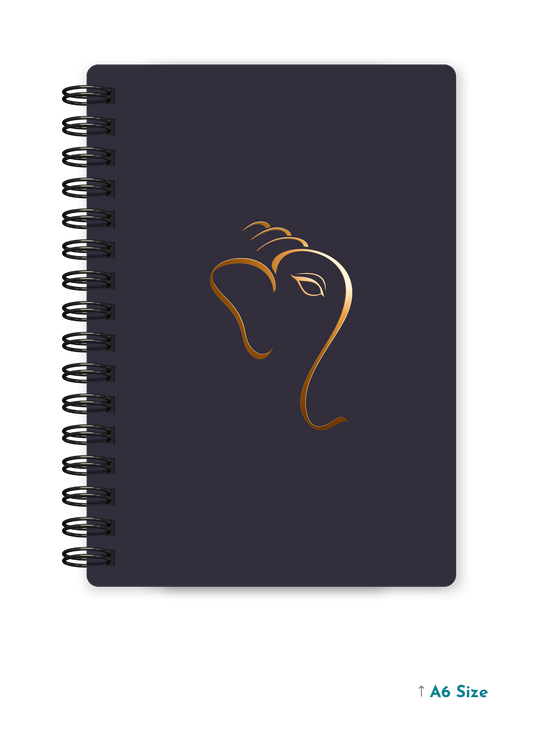 GANESH JI (3) cover page - A5 / A6 Size Wiro Notebook