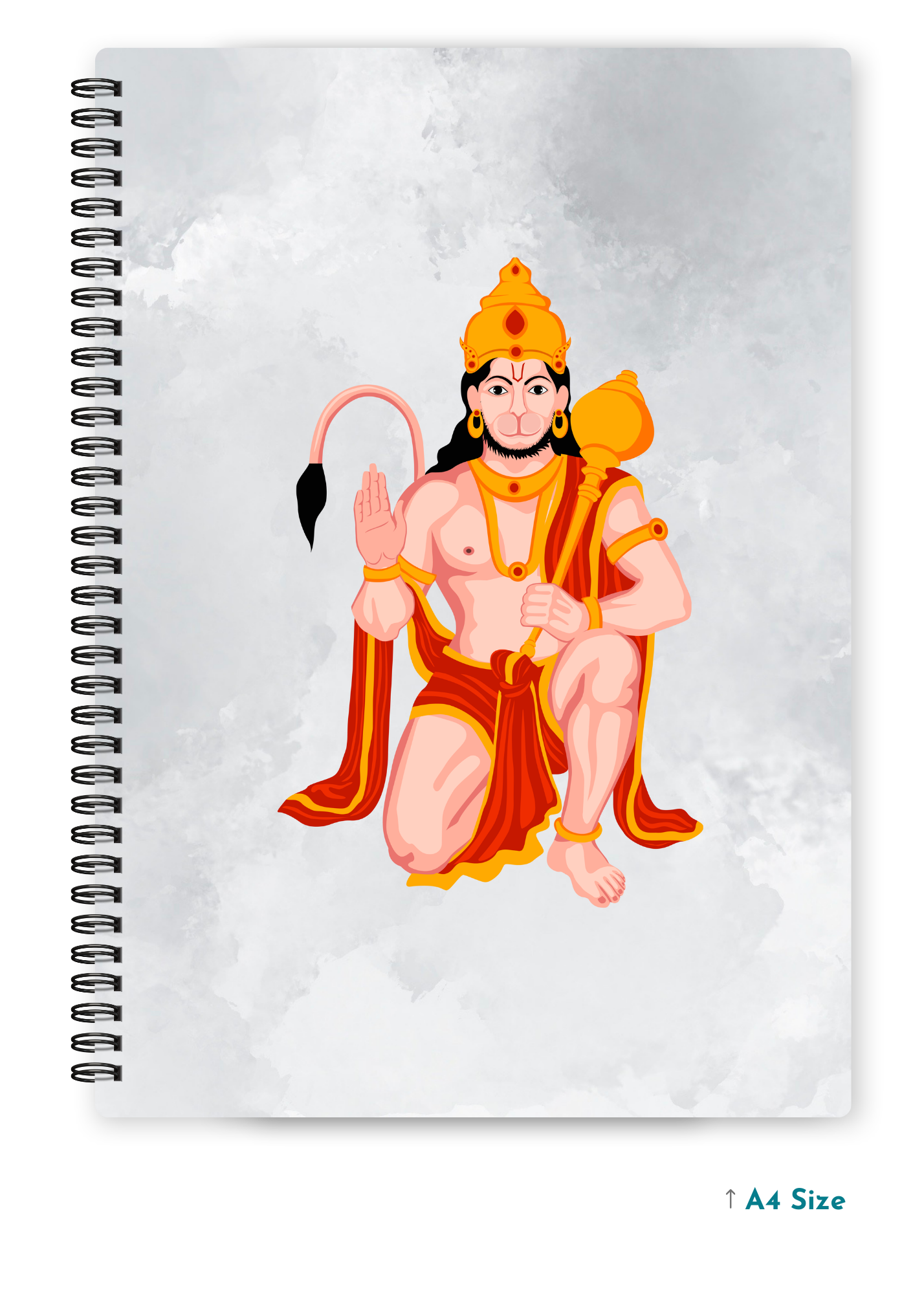 HANUMAN JI (3) cover page - A4 / B5 Size Wiro Notebook