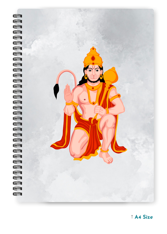 HANUMAN JI (3) cover page - A4 / B5 Size Wiro Notebook